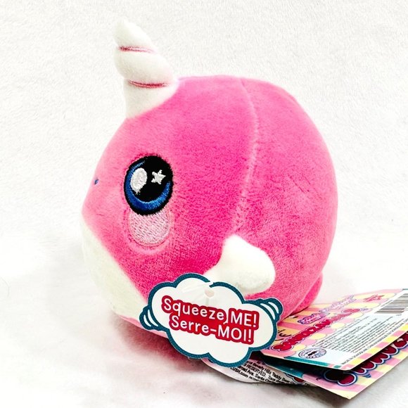 Narcissa Narwhal Squeezamal Plush Toy Unicorn w/Moon & Star Eyes - NWT - Picture 5 of 8